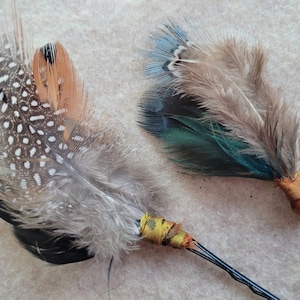 Feather Bobby Pins, Hair Accessories for Best Friend, Photo Prop for Hair, Brown Hair Feathers Boho Birthday Gift for Daughter, Hair Jewelry