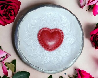 Heart Ring Dish,  Lovecore Decor, Engagement Gift, Wedding Ring Dish Gift for Spouse, Trinket Dish, Jewelry Dish, Wedding Gift for Sister
