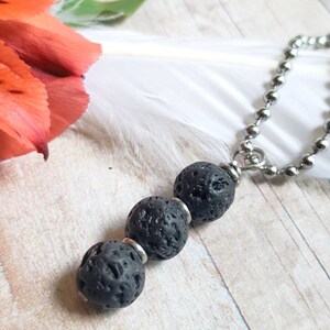Aromatherapy Necklace, Lava Stone Necklace Diffuser Jewelry, Boho Gift, Essential Oil Diffuser Pendant, Unisex Gift, Lava Stone Necklace