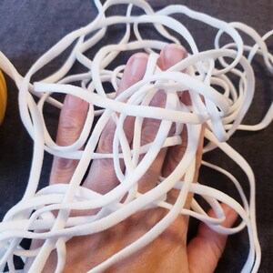 Soft Elastic For Mask Making Elastic Cord 1/4" Stretchy Elastic Cording  Stretch Cord, Sewing Supply, Craft Supply  5mm Elastic Sewing