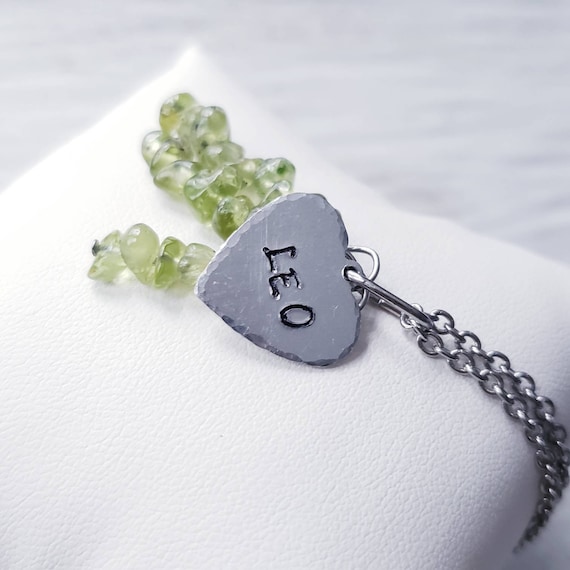 Peridot Necklace, August Birthstone, LEO Necklace, Leo Astrology Jewelry,  Birthstone Necklace, Peridot Pendant Gift for Leo