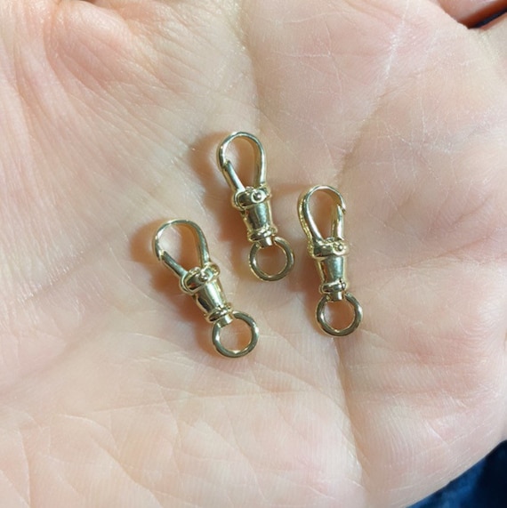14K Yellow Gold Dog Clip Watch Swivel Clasp New - Etsy