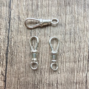 Dog Clip Watch Swivel Clasp Sterling Silver
