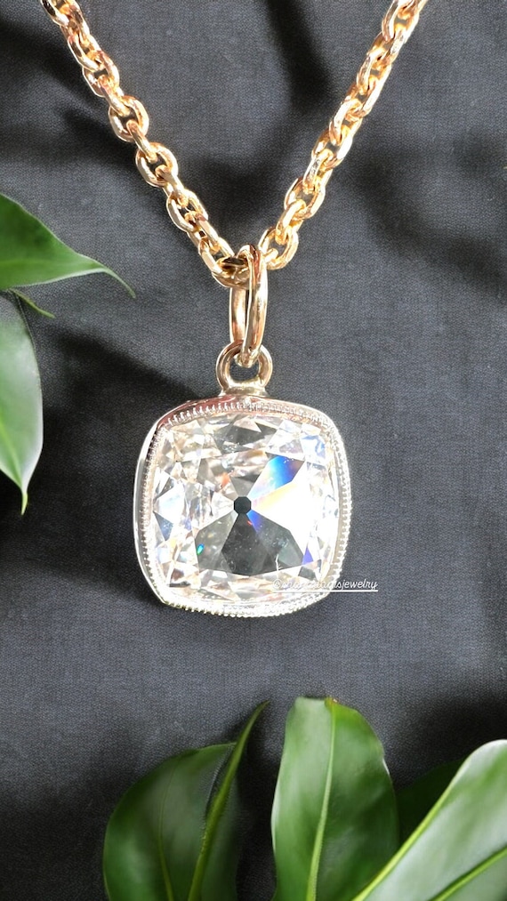 ミルグレインベゼルセット 浅いフラット オールドマインカット  