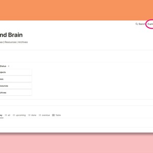 Second Brain Notion Template