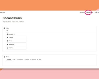 Second Brain Notion Template