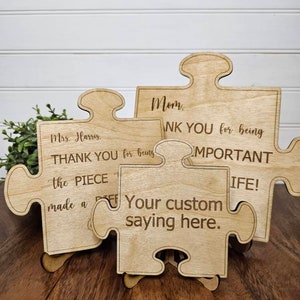 Puzzle Piece Decor, Gift for Mom, Teacher Appreciation Gift, Coworker Gift, Best Friend Birthday Gift, Christmas Gift for work teammates