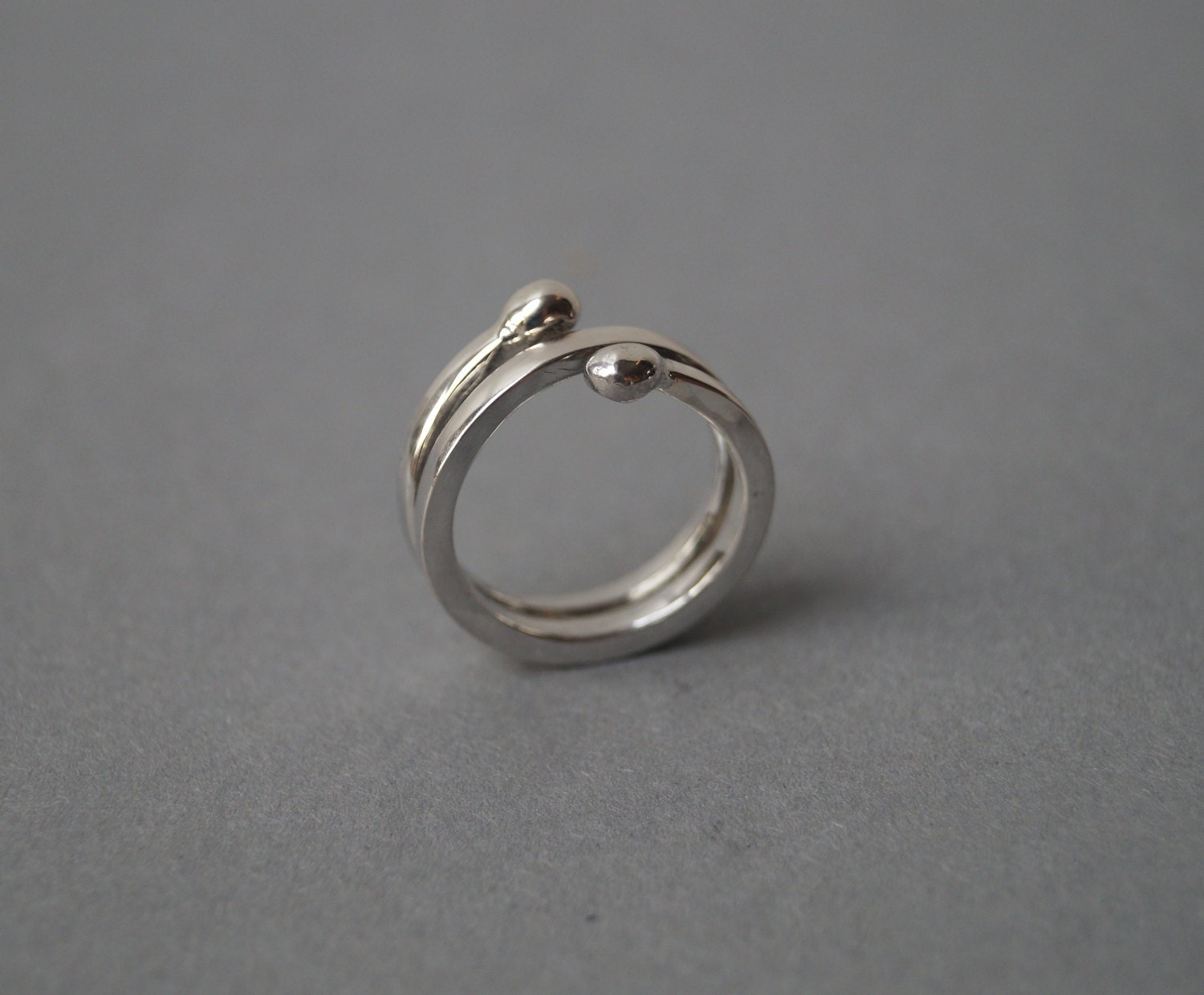 Spiral Ring in Silver Double Spiral Ring Spiral Ring With - Etsy UK