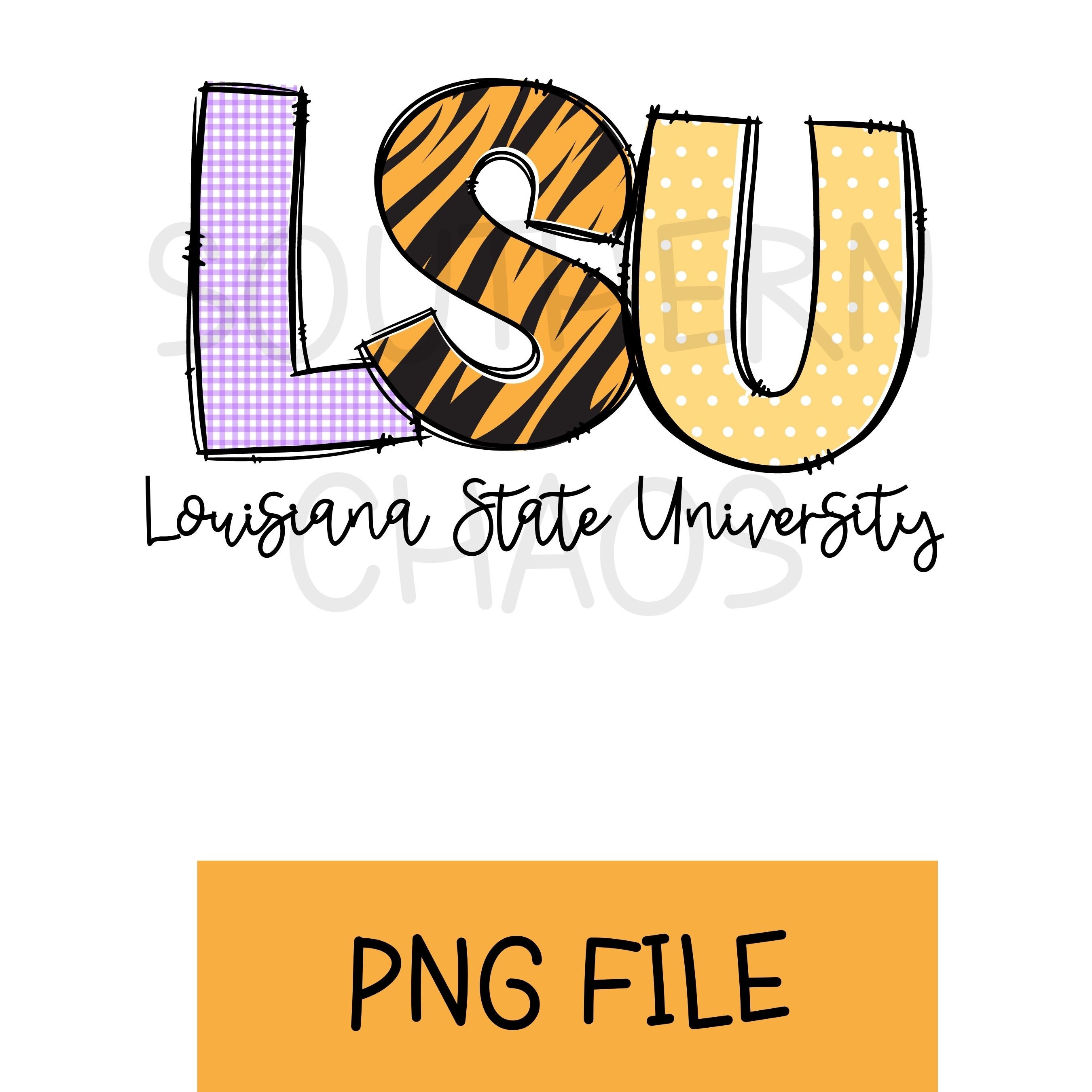  LSU Louisiana State University Sticker Vinyl Decal Laptop Water  Bottle Car Scrapbook (Type A) : Sports & Outdoors