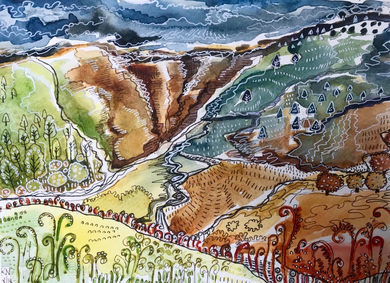 Variation 1 Pack of 5 /'Shropshire/' Greeting Cards