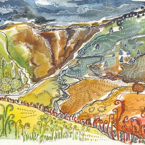 Original art/ original watercolour art/ original landscape art/ original nature art/ Shropshire landscape art