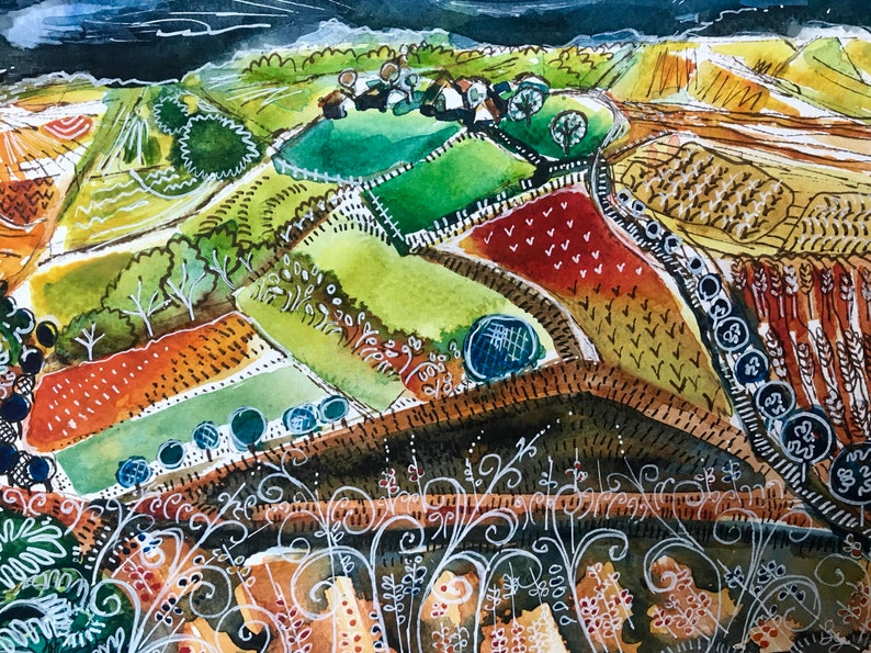 Variation 1 Pack of 5 /'Shropshire/' Greeting Cards