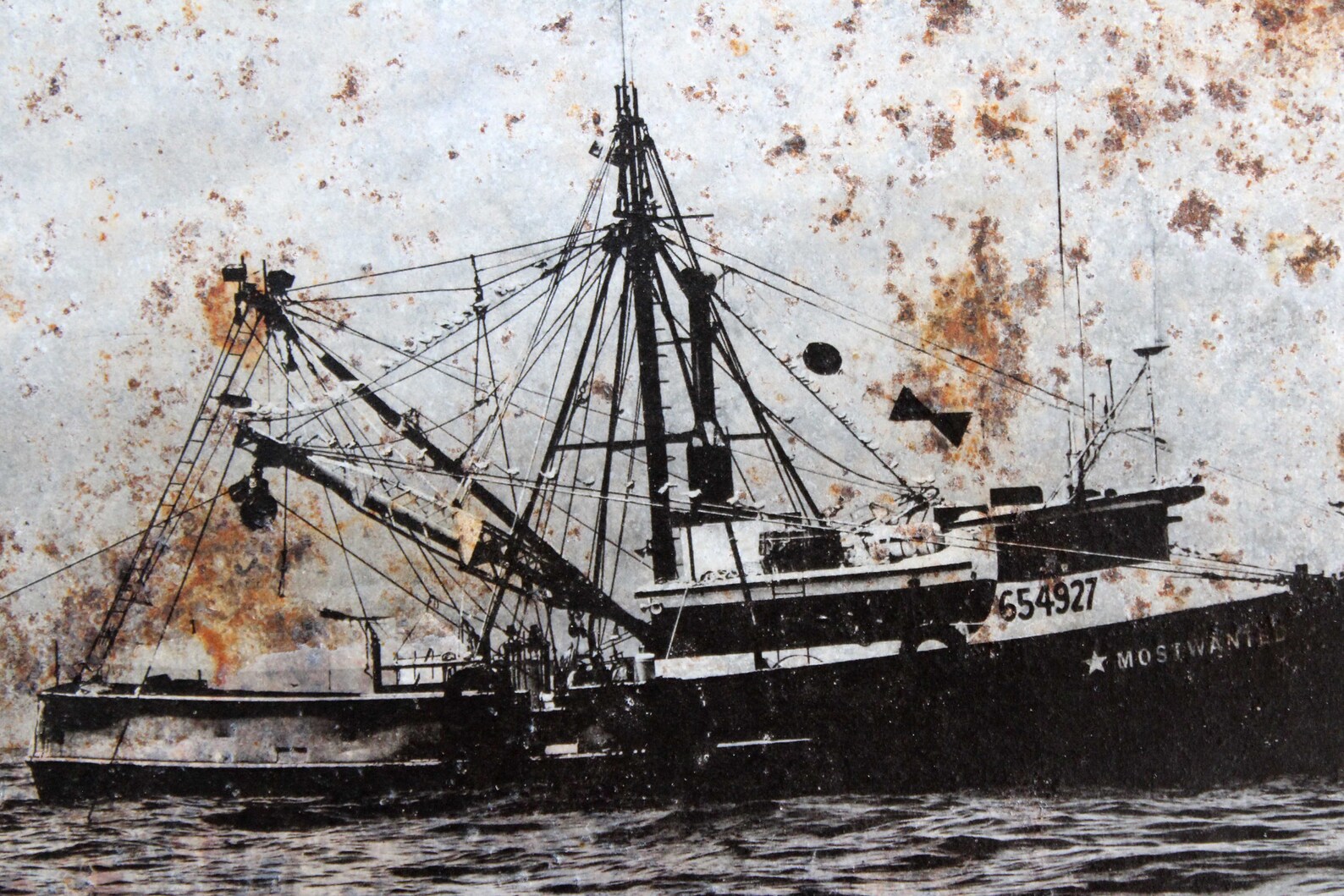 Shrimp Boat Offshore Photo Artwork Transfer on Rusty Metal - Etsy