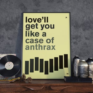 Gang of Four Quote Poster Print, Minimal Art, Home Decor, Music Wall Art, Typography Print, Love Quote