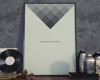 Ian Curtis Quote Poster Print, Minimal Art, Home Decor, Joy Divison Art, Music Wall Art, Typography Print