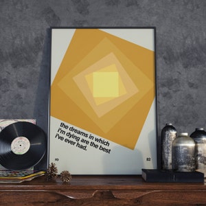 Tears for Fears Quote Poster Print, Minimal Art, Home Decor, Music Wall Art, Typography Print