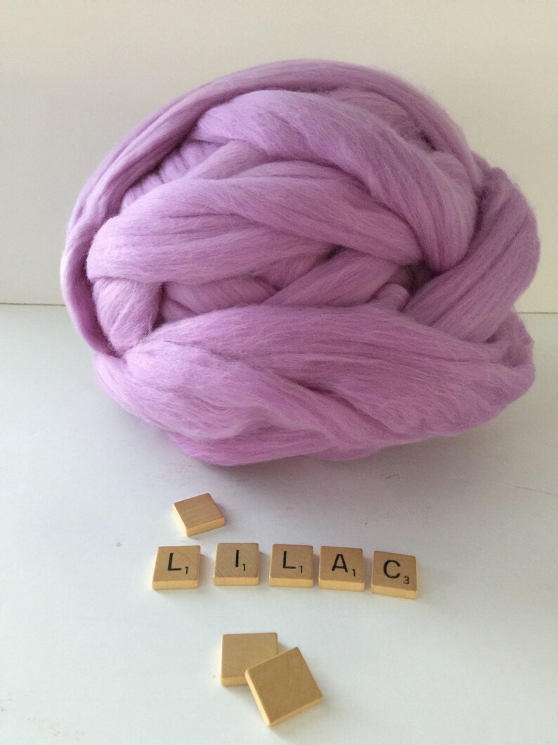 Nuno Felting Lilac Merino Wool Top Felting Wet Felting Sold By The Ounce Needle Felting Spinning Hand felting
