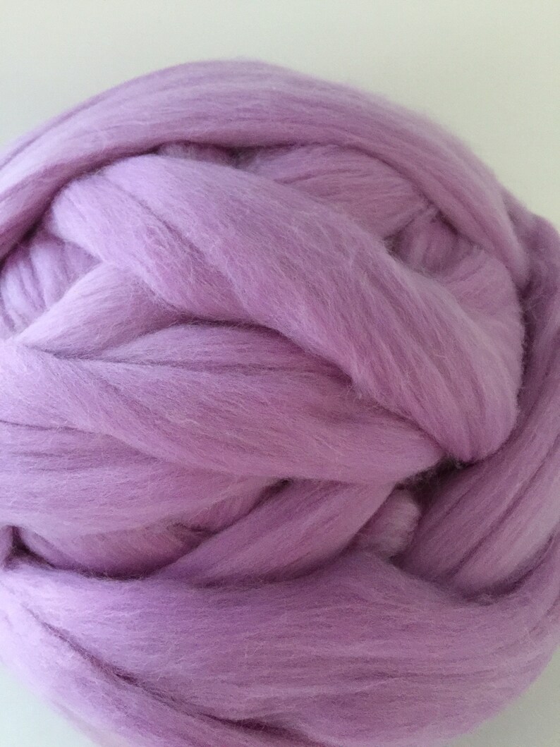 Nuno Felting Lilac Merino Wool Top Felting Wet Felting Sold By The Ounce Needle Felting Spinning Hand felting