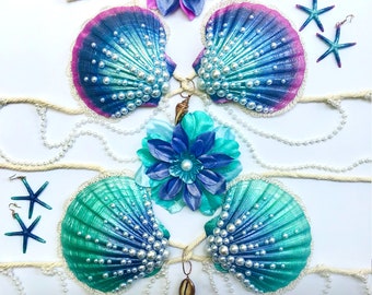 Custom Clamkini - Mermaid Costume Top in Any Colors for All Sizes - Eco-friendly waterproof shell top to match any mermaid tail
