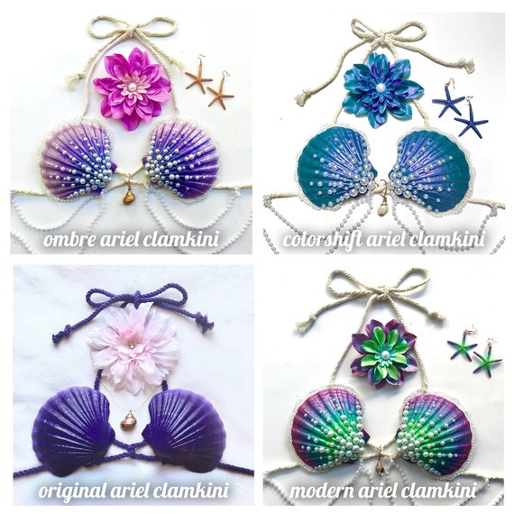 Mermaid Shell Bikini Bra Top Adult Purple Mermaid Shell Bikini Bra Top Adult Purple