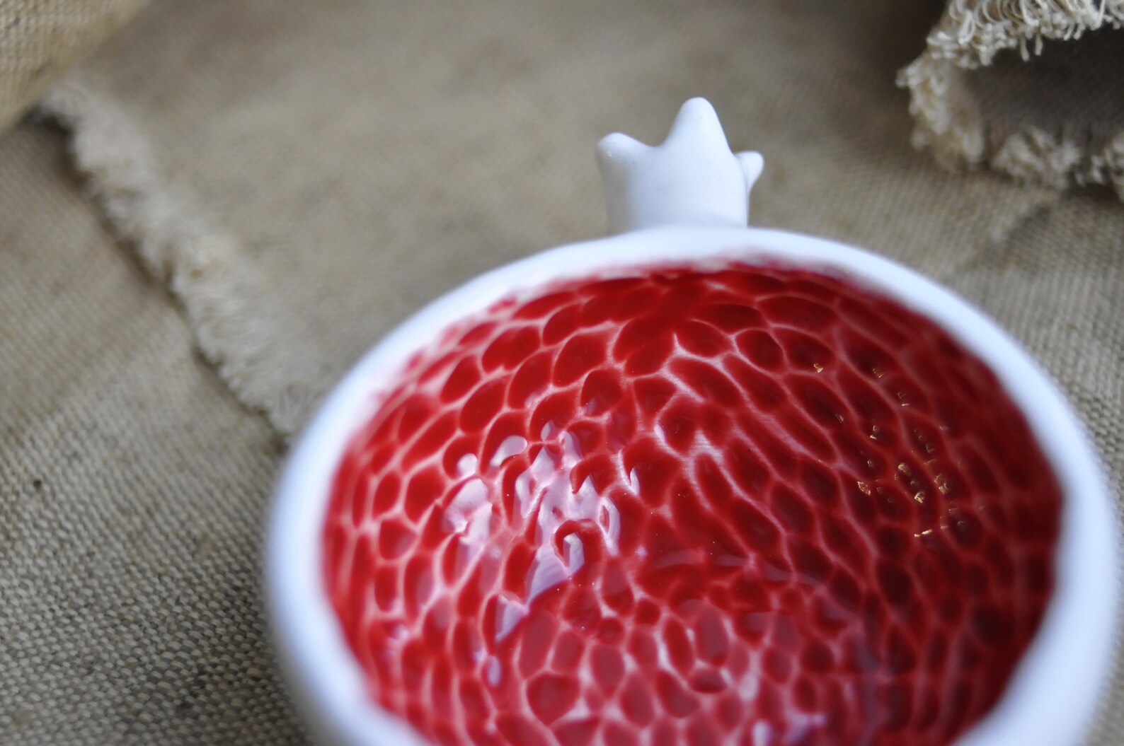 Cuenco de granada y taza vajilla de frutas de cerámica hecha | Etsy