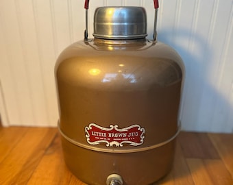 Vintage 1950s Little Brown Jug Thermos, Man Cave Decor