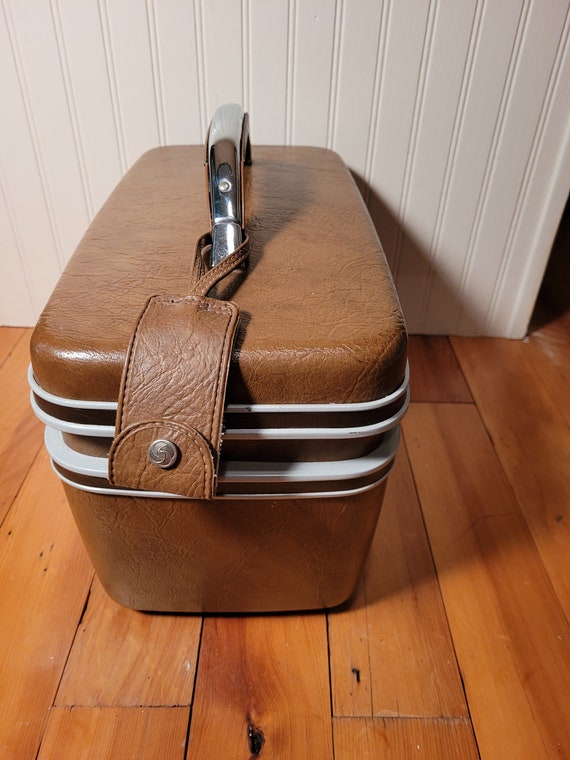 Vintage Samsonite Train case, Retro Luggage Makeu… - image 2