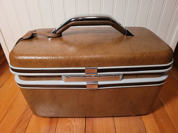 Vintage Samsonite Train case, Retro Luggage Makeu… - image 3