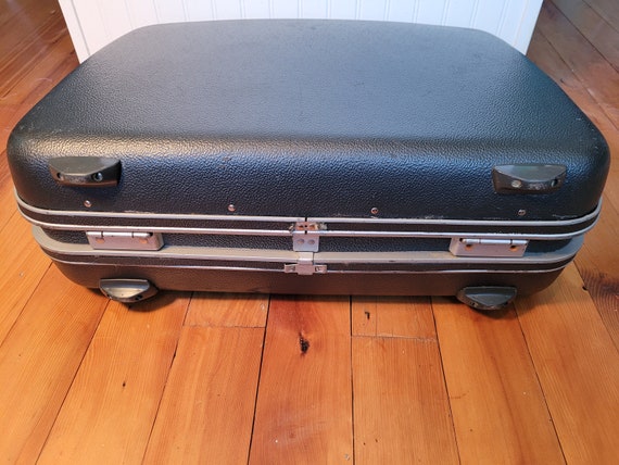 Vintage Samsonite Suitcase,Smoke/Navy Blue Suitca… - image 8