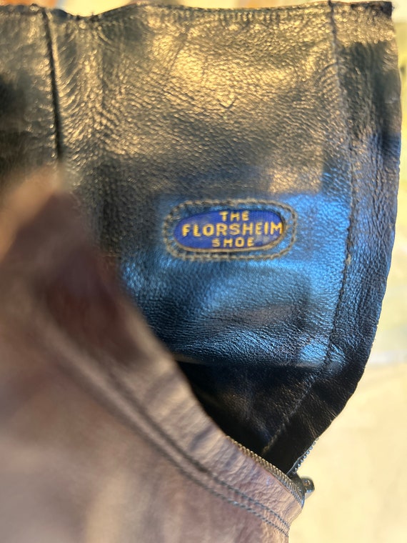 Vintage Florsheim Men’s Leather Disco Boots, 70’s… - image 6