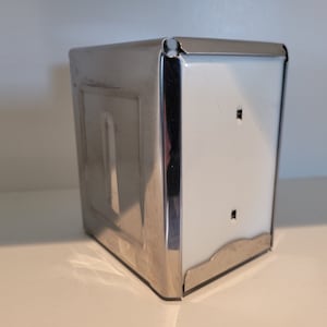 Vintage Chrome Napkin Holder 1960&#39;s