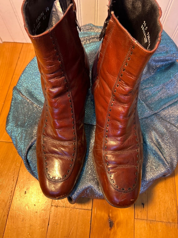 Vintage Florsheim Men’s Leather Disco Boots, 70’s… - image 8