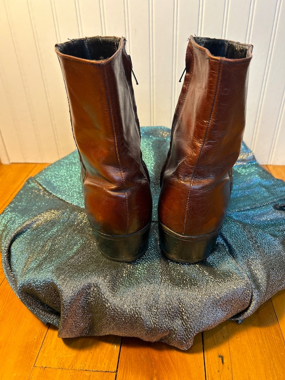 Vintage Florsheim Men’s Leather Disco Boots, 70’s… - image 2