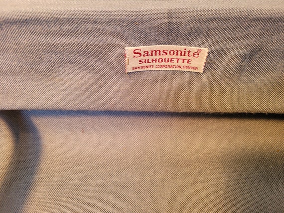 Vintage Samsonite Suitcase,Smoke/Navy Blue Suitca… - image 7