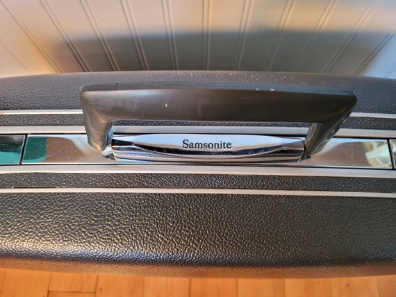 Vintage Samsonite Suitcase,Smoke/Navy Blue Suitca… - image 3