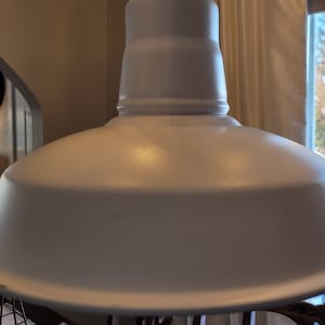 White Enamel Barn Style Lights Replica