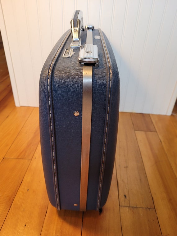 Vintage American Tourister Tiarra Blue Suitcase, … - image 5