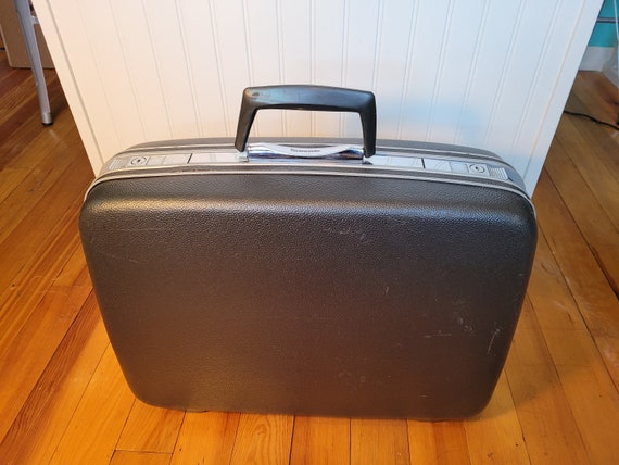 Vintage Samsonite Suitcase,Smoke/Navy Blue Suitca… - image 1