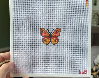 Fall Moth 18-Mesh Needlepoint Canvas