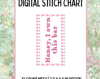 Honey, I Own This Bar Digital Needlepoint Canvas