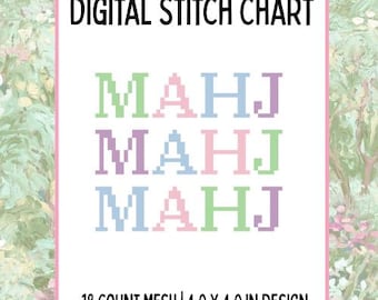 Mahjong Digital Stitch Chart