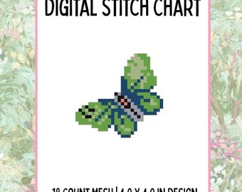 Moth Digital Needlepoint Canvas
