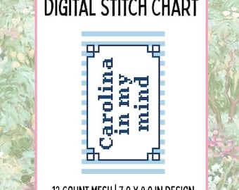 Carolina in My Mind Digital Needlepoint Canvas