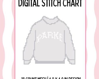 Grey Parke Mockneck Digital Needlepoint Canvas