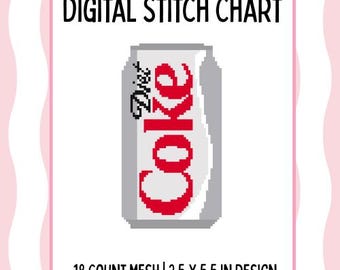 Diet Coke Digital Needlepoint Stitch Chart