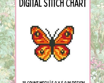 Fall Moth Digital Needlepoint Canvas