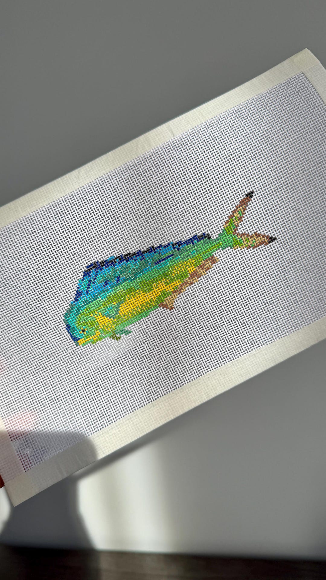 Dolphin Fish/mahi Mahi Needlepoint Canvas - Etsy UK