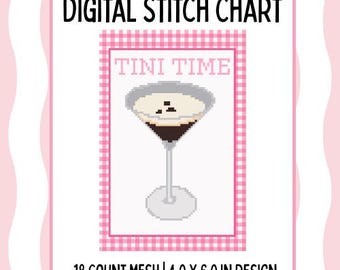 Tini Time Digital Needlepoint Canvas