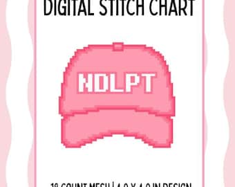 NDLPT Ball Cap Digital Needlepoint Canvas
