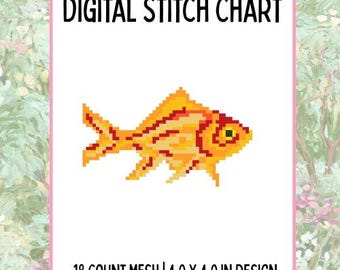 Goldfish Digital Needlepoint Canvas